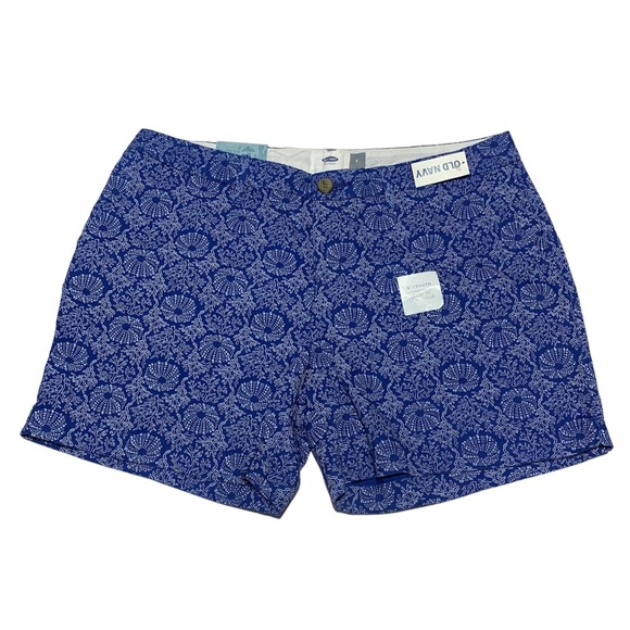 Old Navy Blue Coral Prints 5 Inch Short Size 6 - Picture 1 of 11